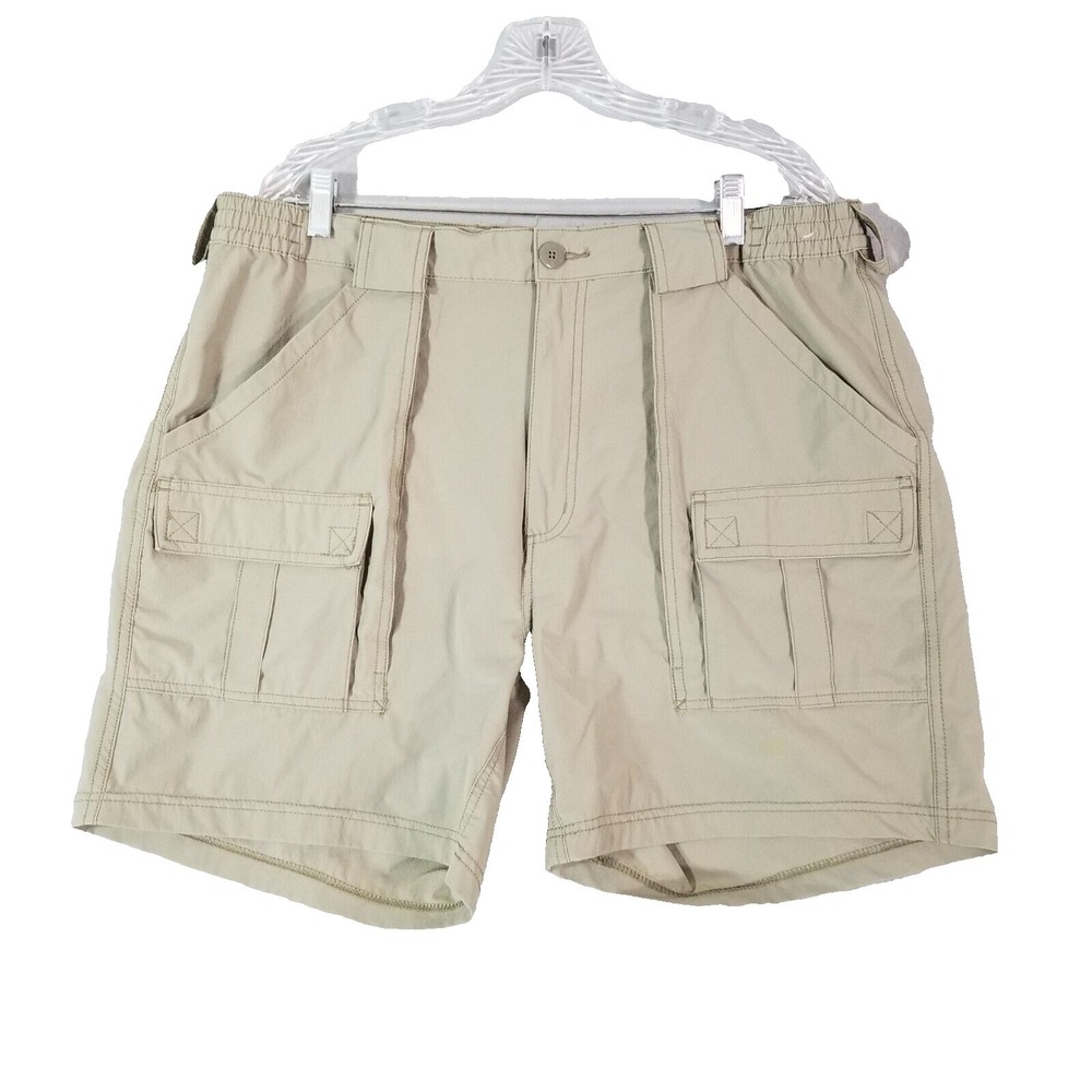 Weekender cargo hiking shorts men's 38x6 beige nylon flex comfort waist outdoor